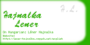 hajnalka lener business card