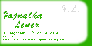 hajnalka lener business card